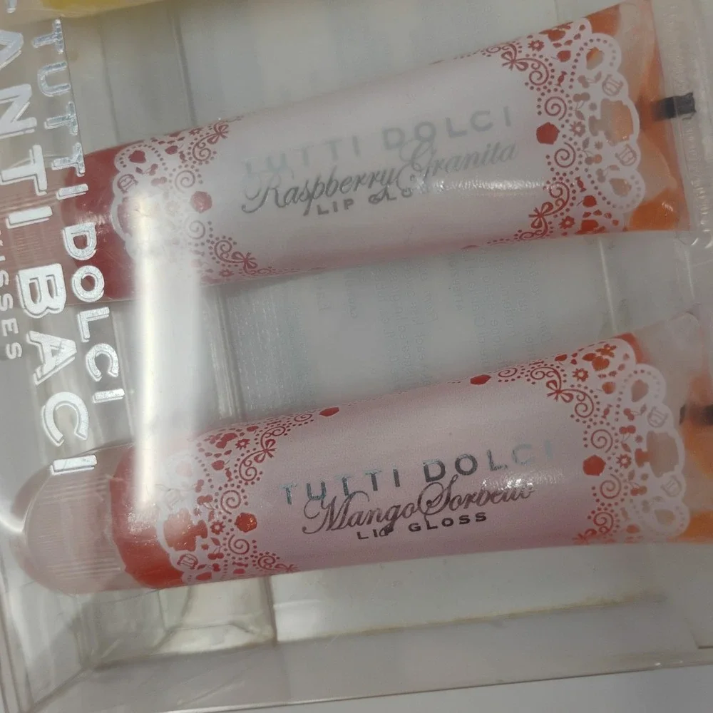 Tutti Dolci Lip Gloss Pineapple Raspberry Mango Vintage Bath Body Works Set